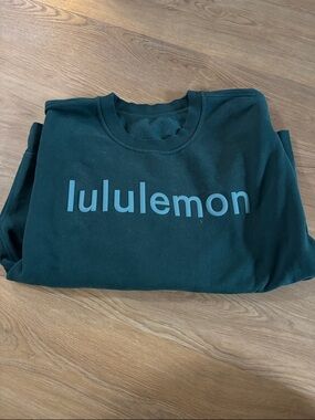 lululemon Deep Teal Logo Crewneck Sweatshirt